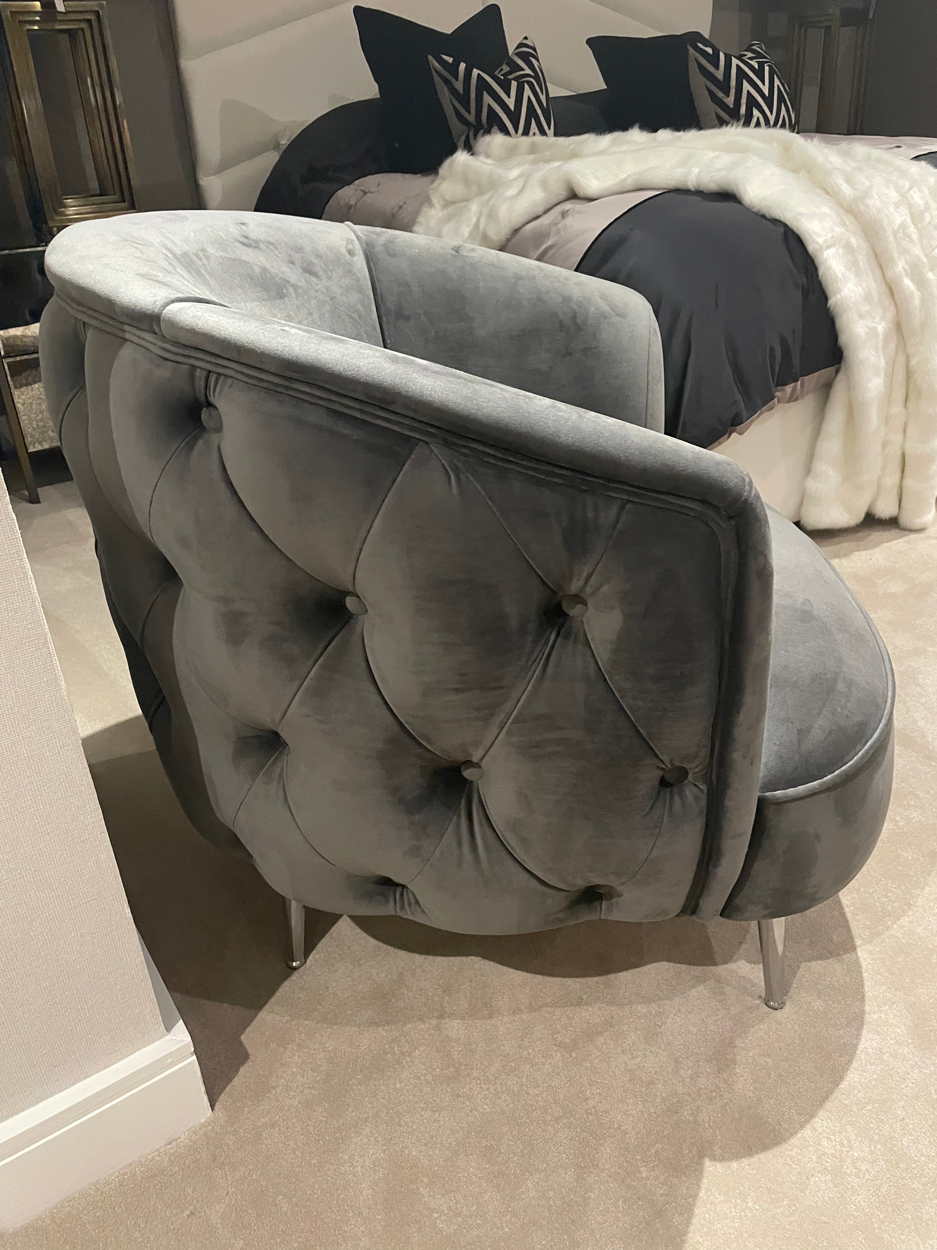 Vanessa Occasional velvet chair reduced Last one-Renaissance Design Studio