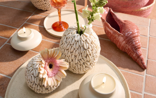 Vase Deco - Shell Cream-Renaissance Design Studio