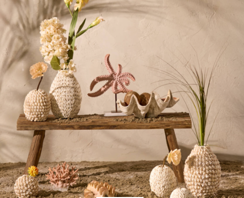 Vase Deco - Shell Cream-Renaissance Design Studio