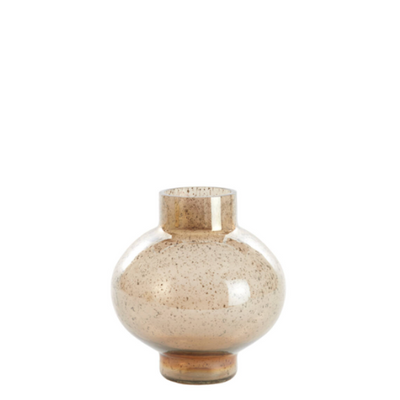 Vase DUSIT glass stone finish amber