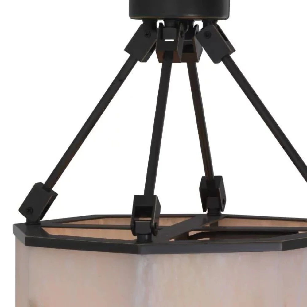 Venice Lantern Alabaster Pendant S by Eichholtz.-Renaissance Design Studio
