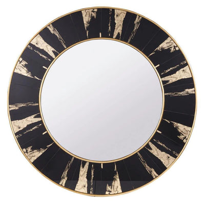 Vesna Round Mirror gold and black 100 cm