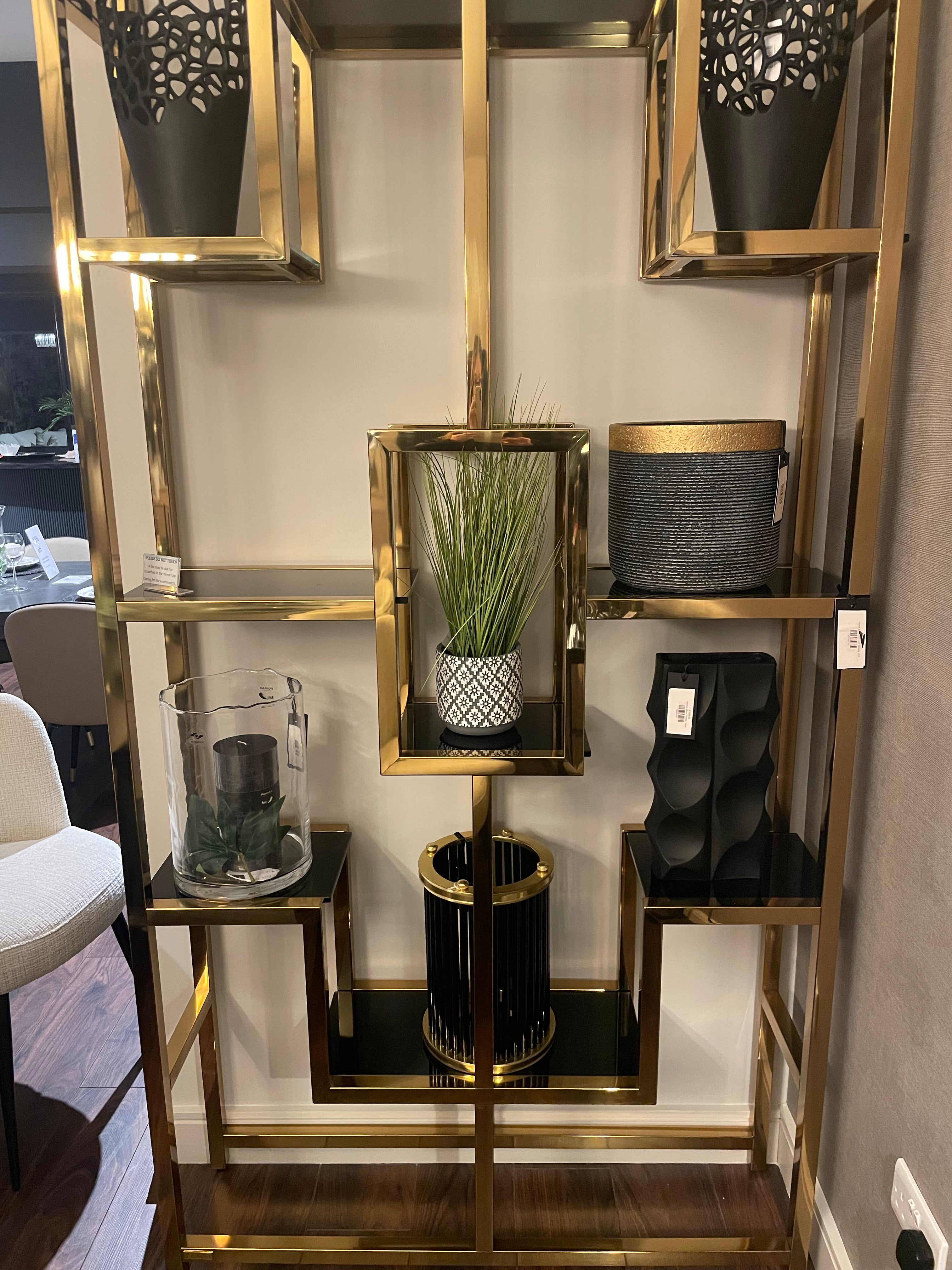 Vienna Black and Gold Display Unit last one REDUCED TO CLEAR-display unit-Renaissance Design Studio