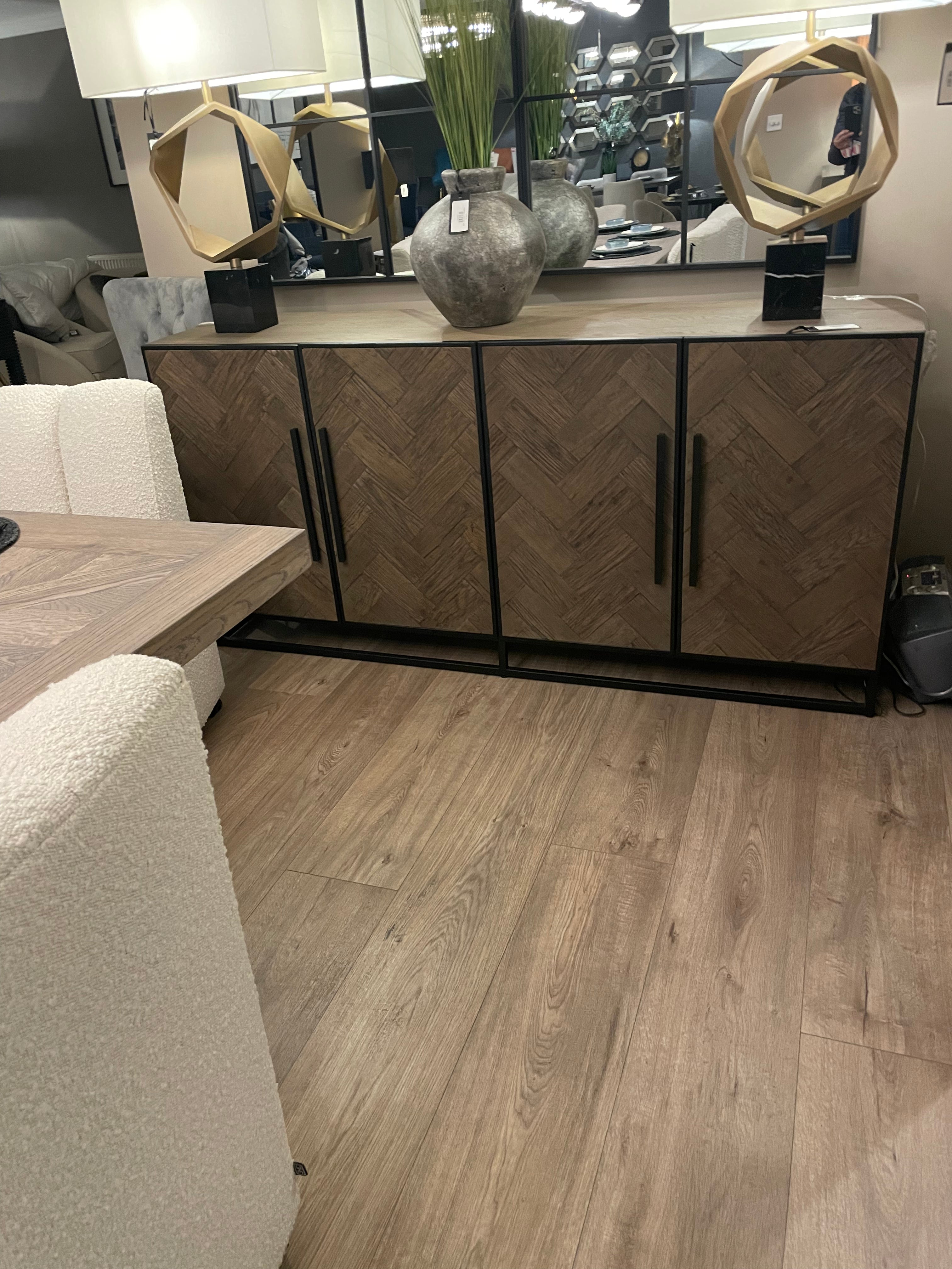 Vienna Herringbone 4 door Sideboard 180 cm-Renaissance Design Studio