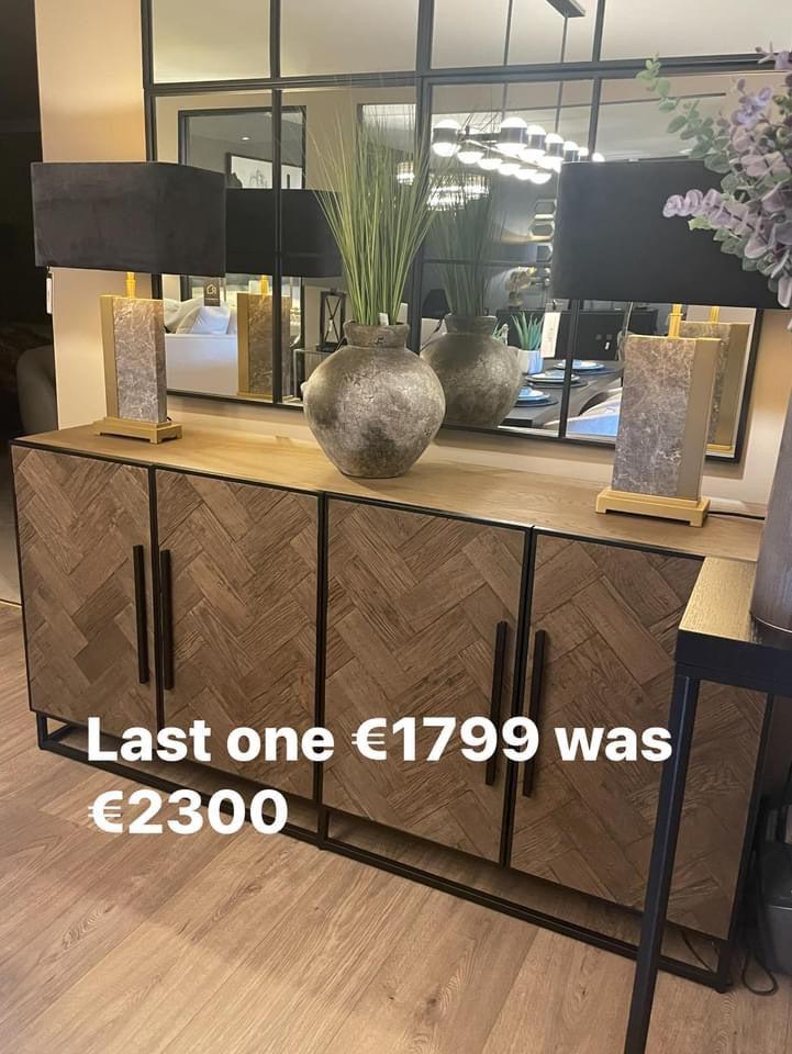 Vienna Herringbone 4 door Sideboard 180 cm-Renaissance Design Studio