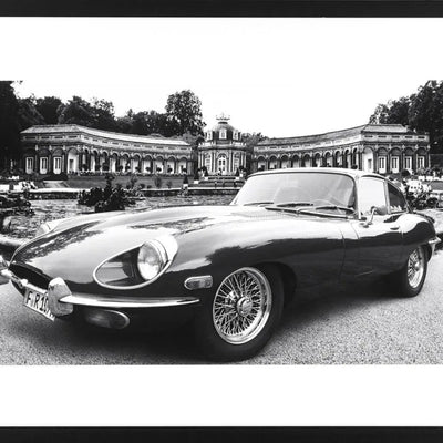 Vintage Sports car in Historical Park Framed wall art