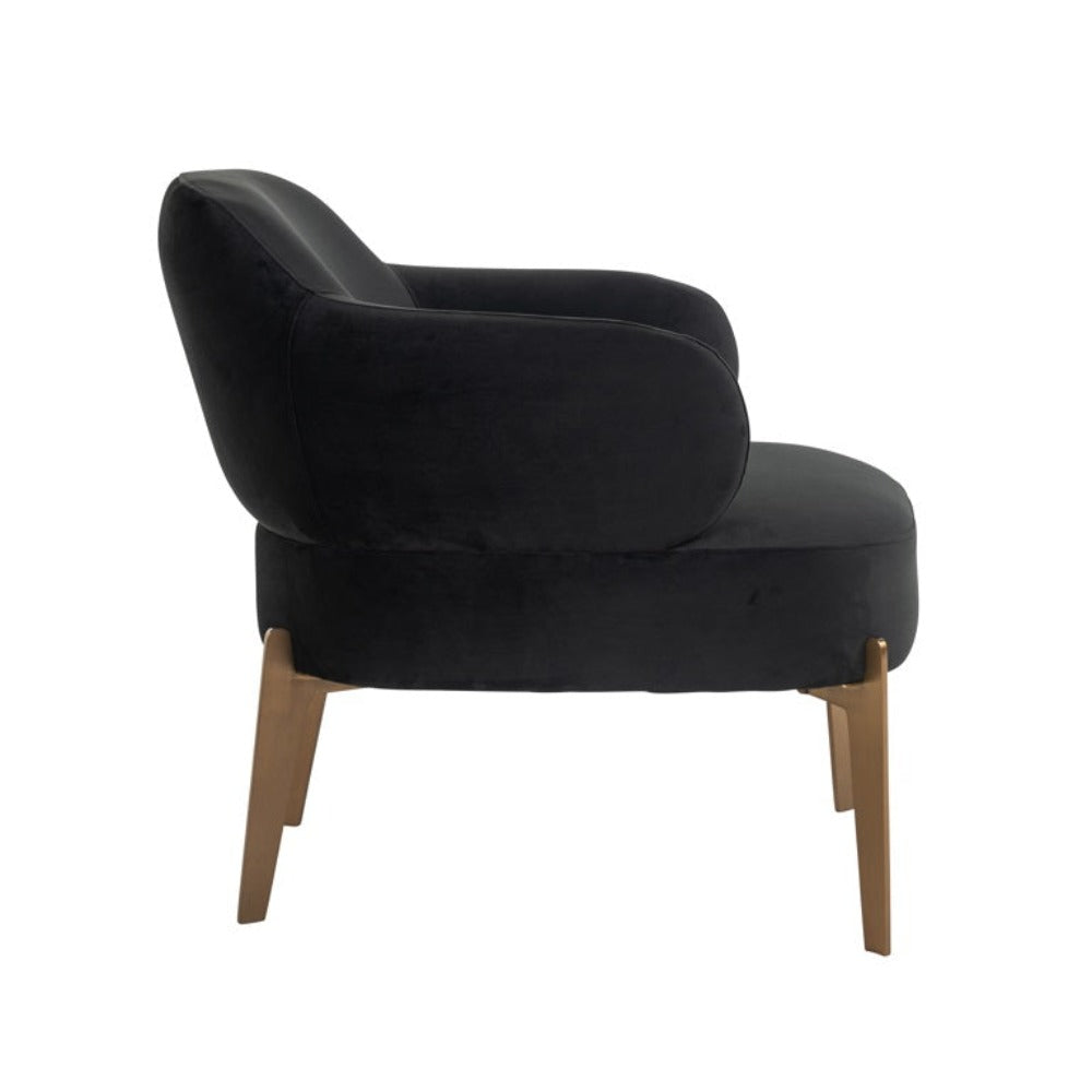 Visage designer occasional chair in velvet choice of colours-Sofas-Renaissance Design Studio