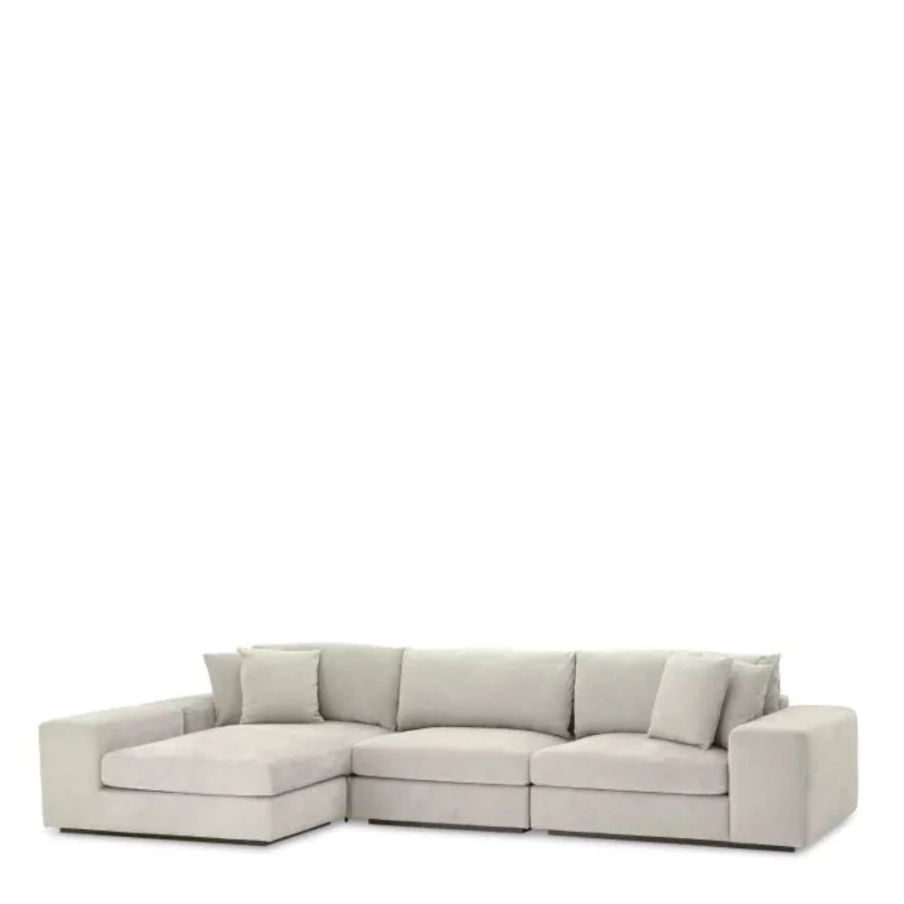 Vista grande Lounge Sofa with chaise to fit either side by Eichholtz-Sofa with chaise-Renaissance Design Studio