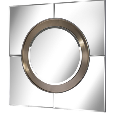 Viterbo designer Brushed brass Mirror 100 cm bt R.V Astley