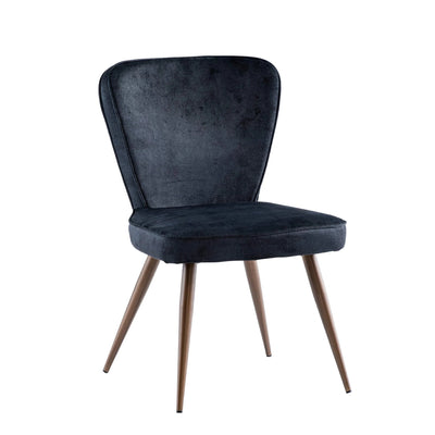 Vivian Black Fabric dining chair with brass leg superb value KD