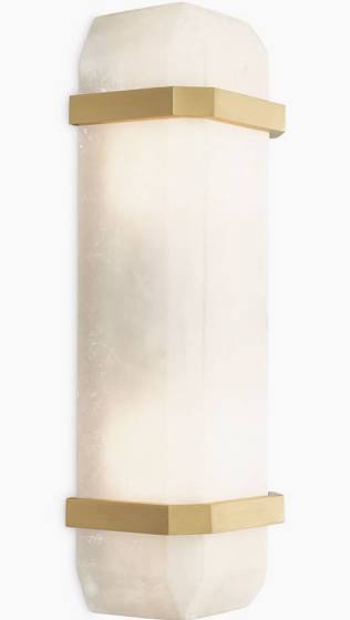 Wall Lamp Pandora Antique brass finish w alabaster by Eichholtz-Renaissance Design Studio