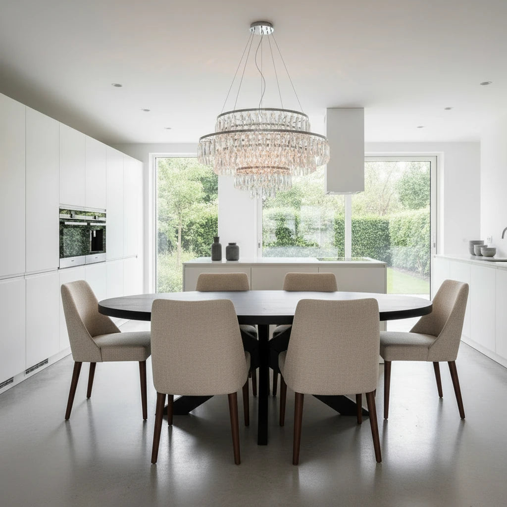 Walsh Black Oval X-Large Dining Table-Renaissance Design Studio