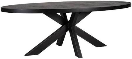 Walsh Black Oval X-Large Dining Table-Renaissance Design Studio