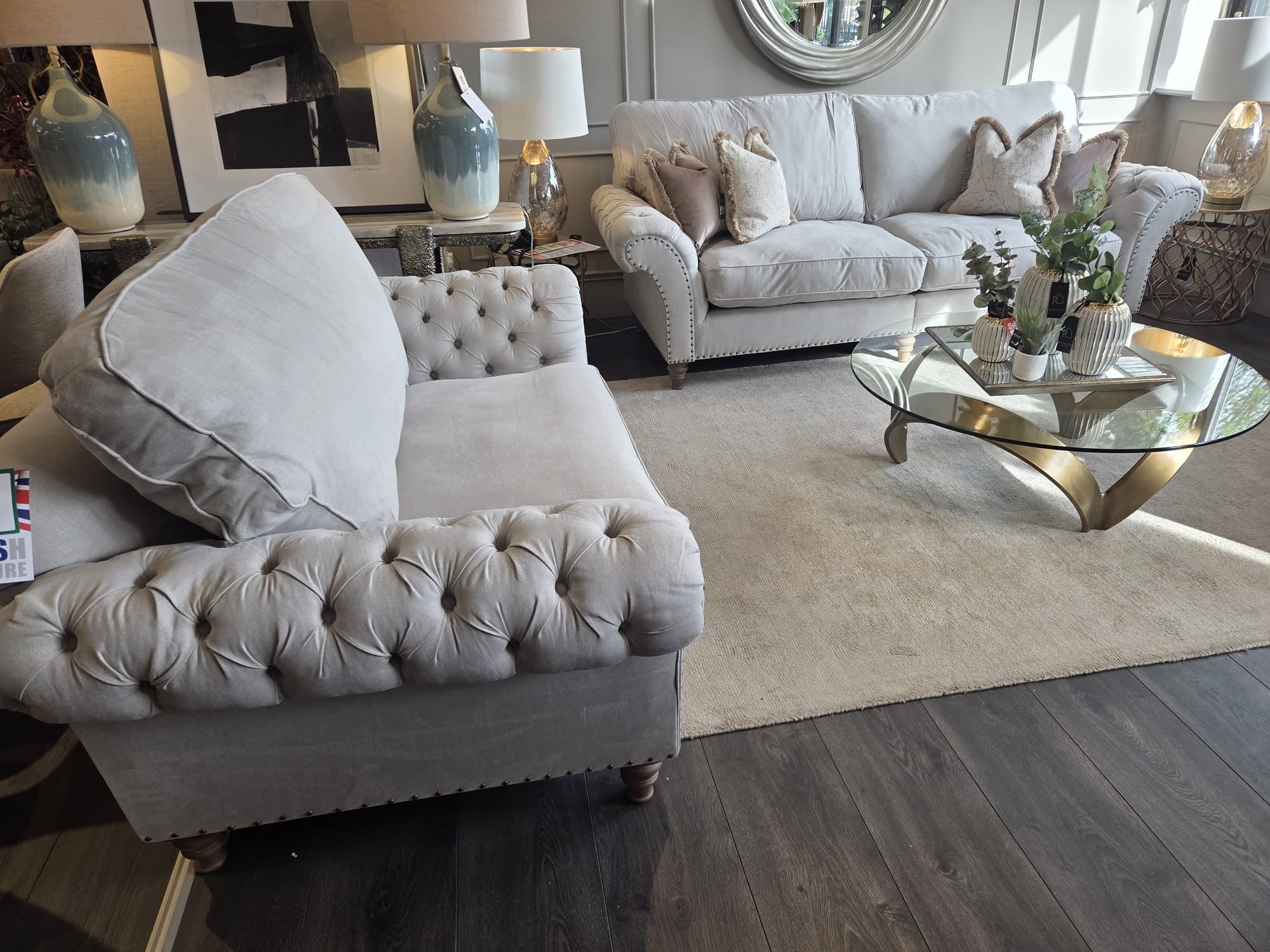 WESTBRIDGE Byron K sofa in Linnet Clay reduced and available today-Sofas-Renaissance Design Studio
