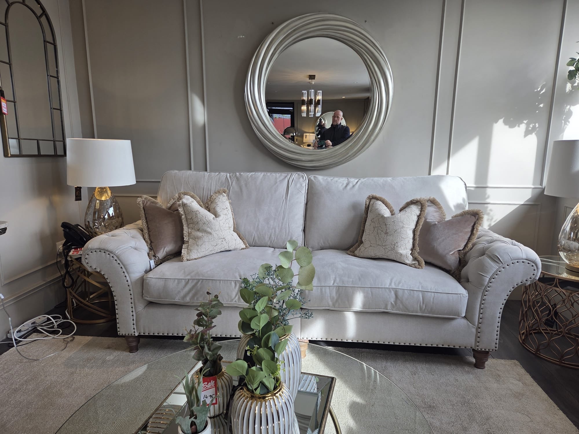 WESTBRIDGE Byron K sofa in Linnet Clay reduced and available today-Sofas-Renaissance Design Studio