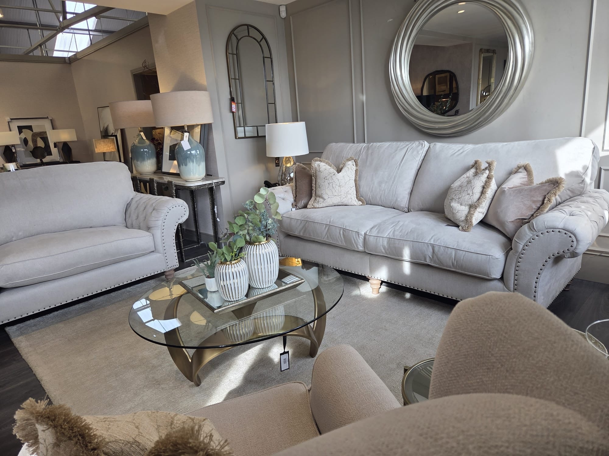 WESTBRIDGE Byron K sofa in Linnet Clay reduced and available today-Sofas-Renaissance Design Studio