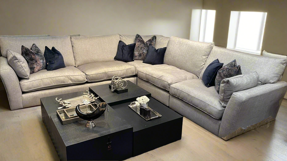 Westbridge XL Maxwell modular cushy large corner sofa by westbridge with upgrade fabric at reduced price Westbridge