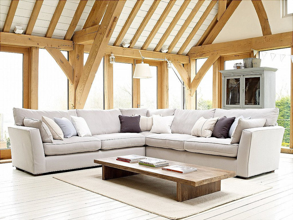 Westbridge XL Maxwell modular cushy large corner sofa by westbridge with upgrade fabric at reduced price Westbridge