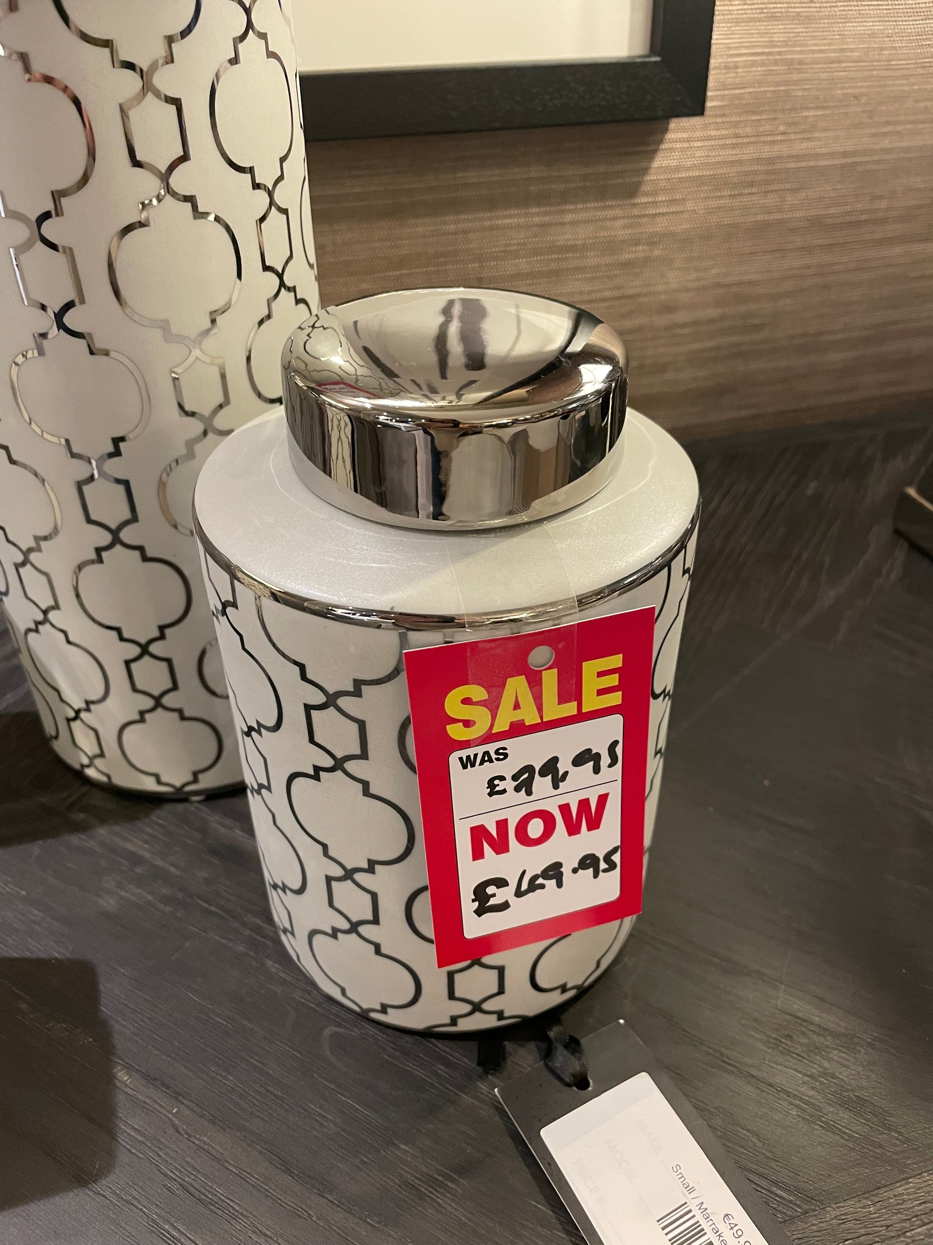 White Ginger Jar REDUCED Instore only-Renaissance Design Studio