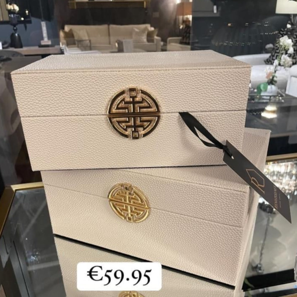 White & Gold Jewellery Boxes-Renaissance Design Studio