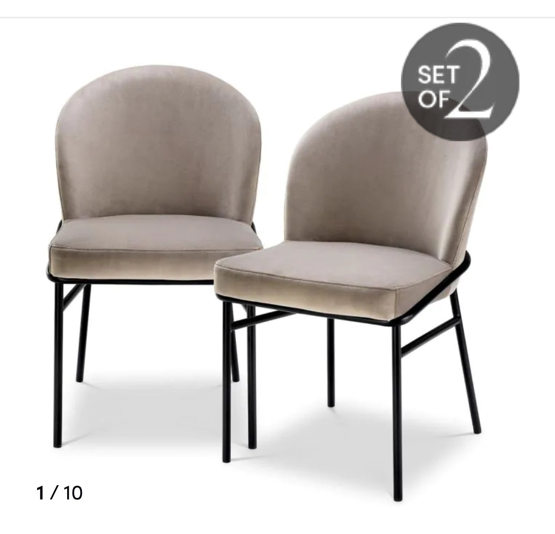 Willis Dining Chairs Savona Greige by Eichholtz 30% Off-Renaissance Design Studio