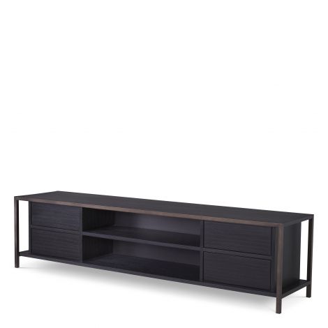 Wilson Charcoal Grey designer TV unit by Eichholtz.-Renaissance Design Studio