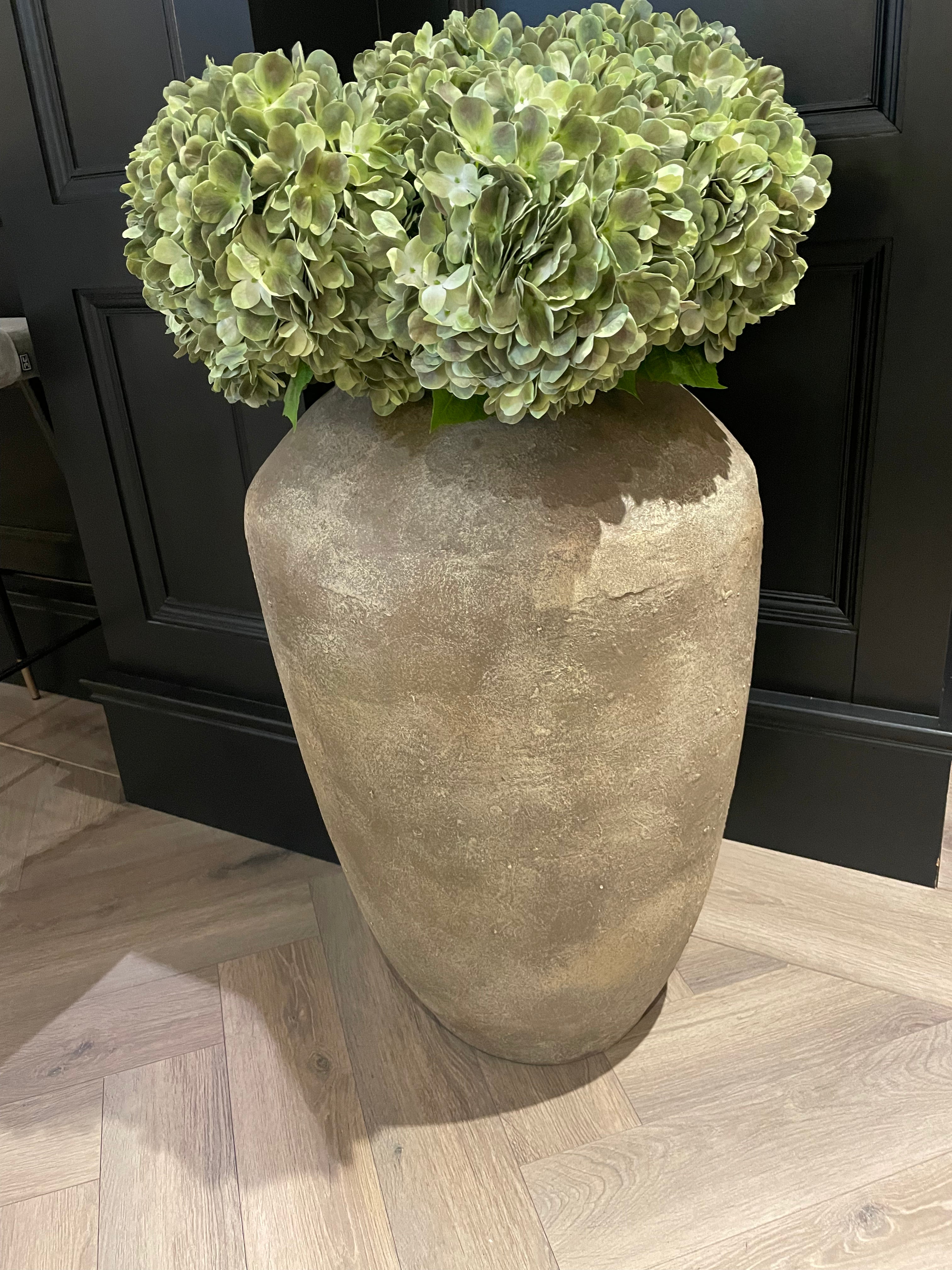 X Large Mega urn vase in antiqued look 50 x 77 cm-urn vase-Renaissance Design Studio