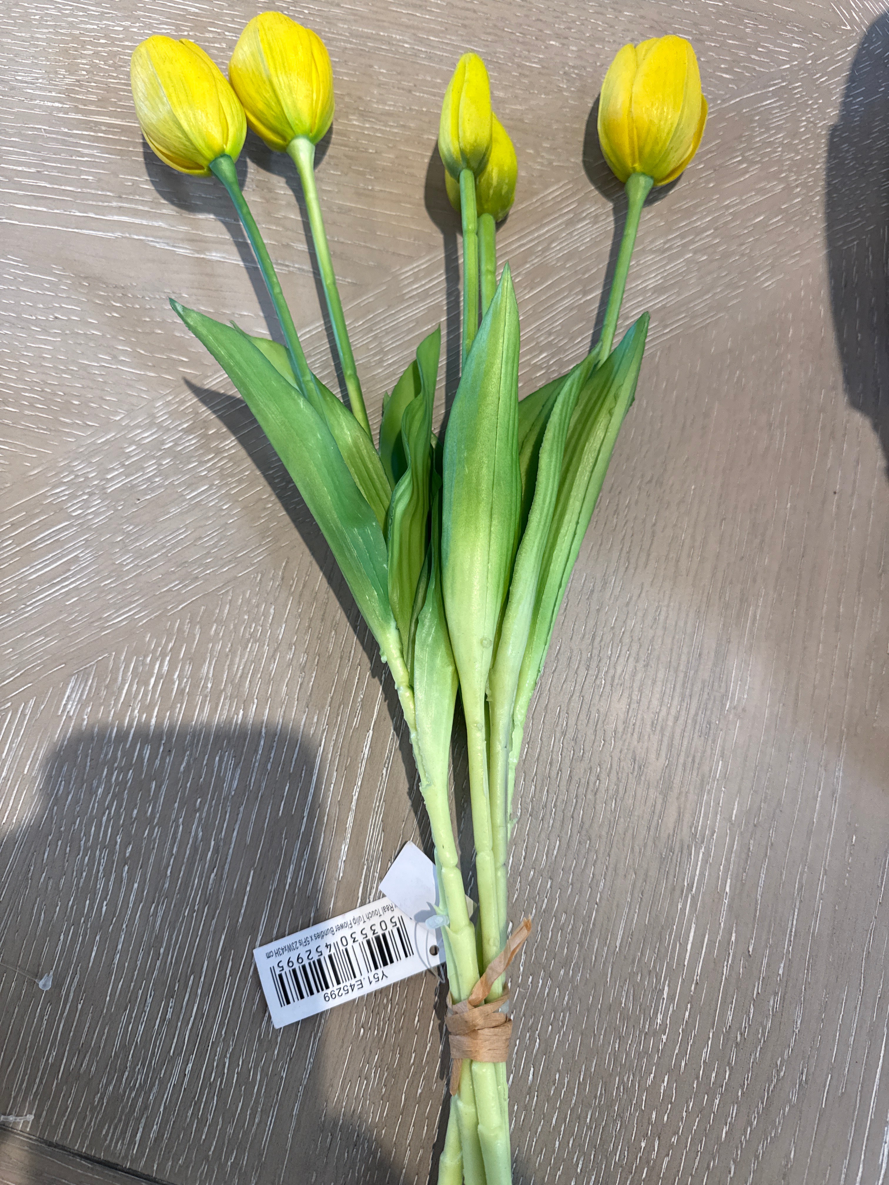 Yellow tulip flower bundle 5 stems-Renaissance Design Studio