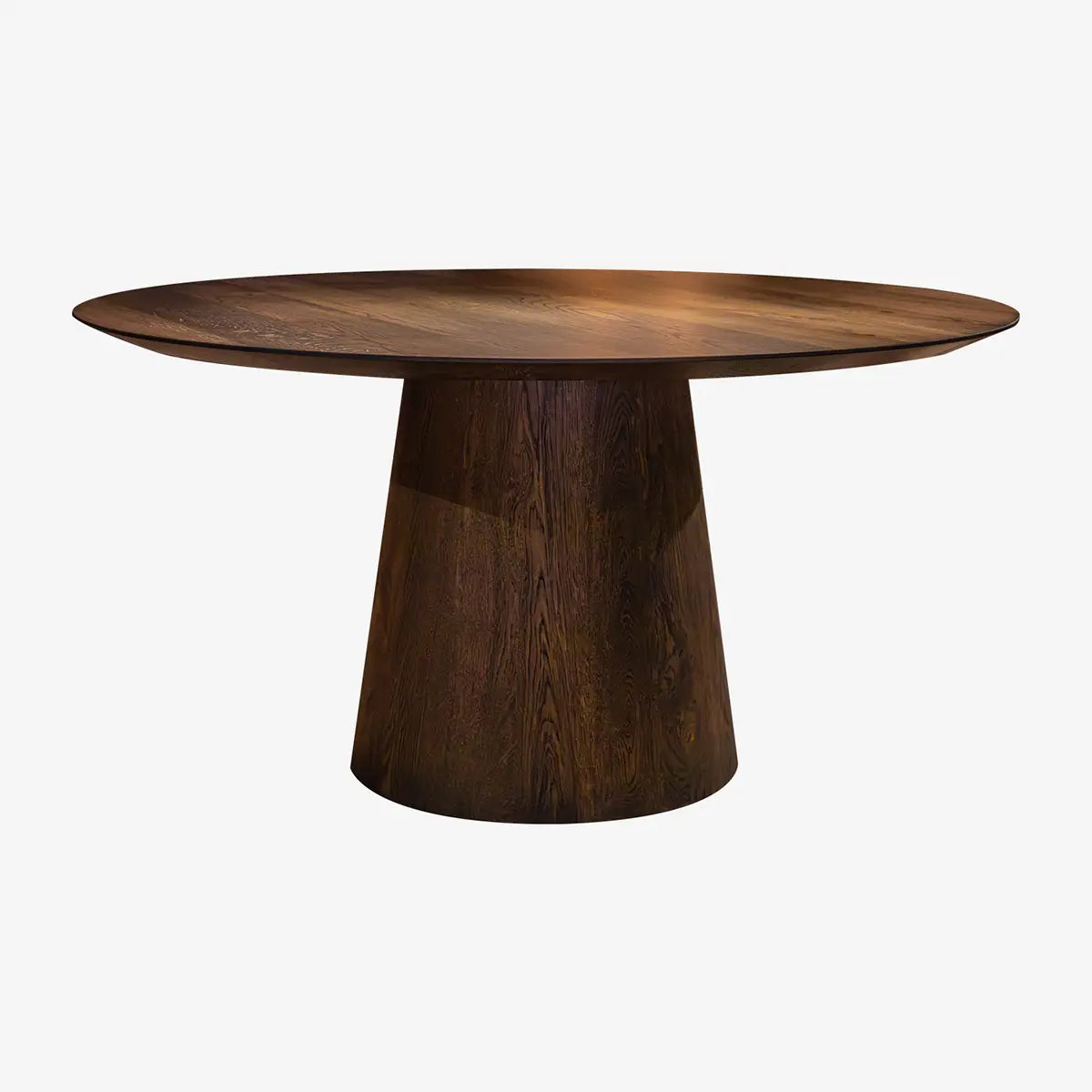 Young Solid Oak Table with Cone Base-Renaissance Design Studio
