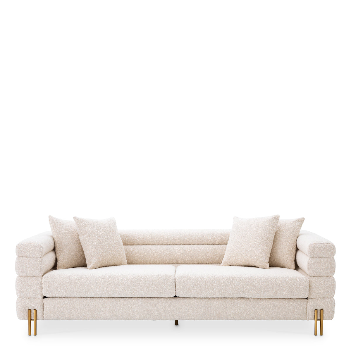 York Sofa with gold accents by Eichholtz by Eichholtz