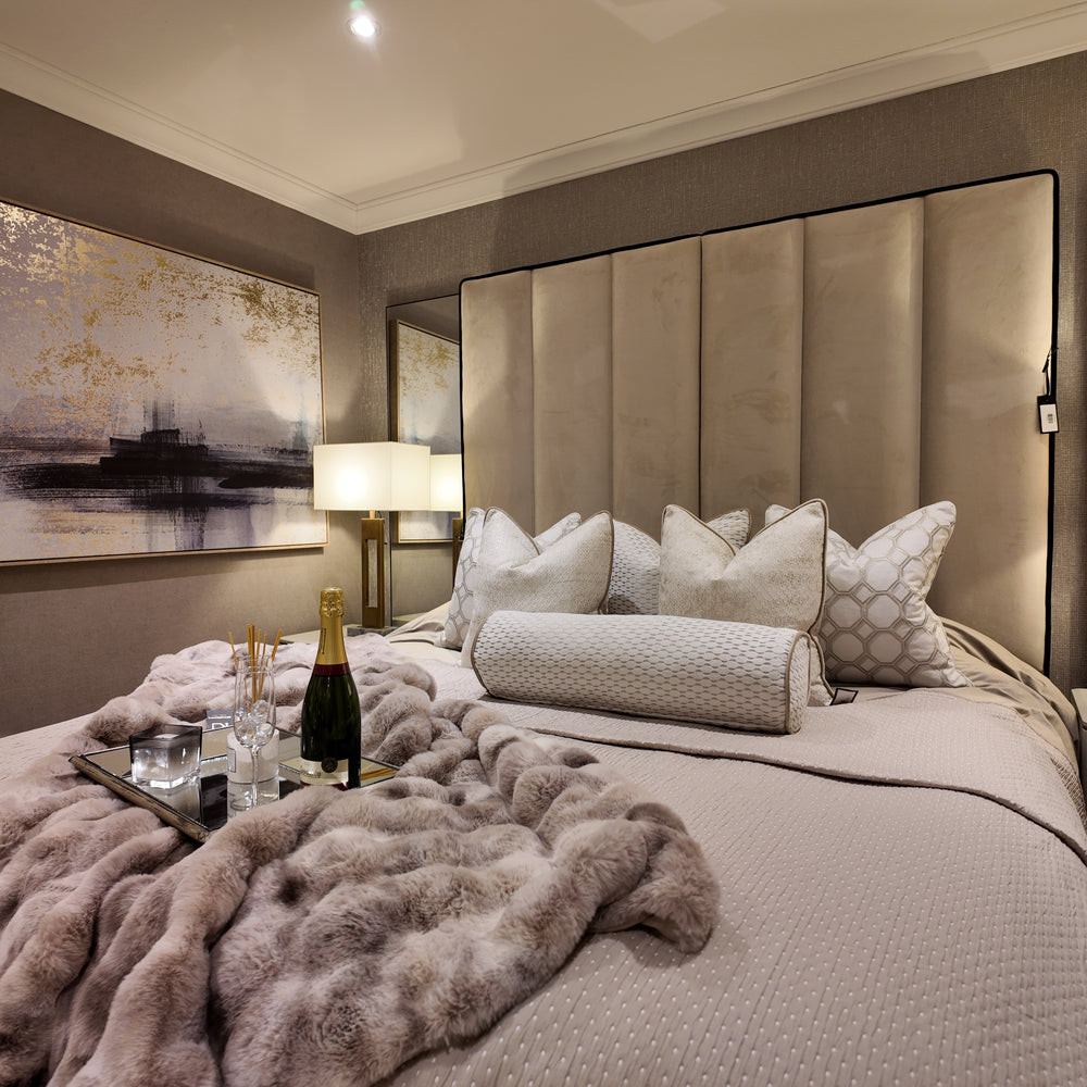 Custom Belle Bed frame with  super High Headboard