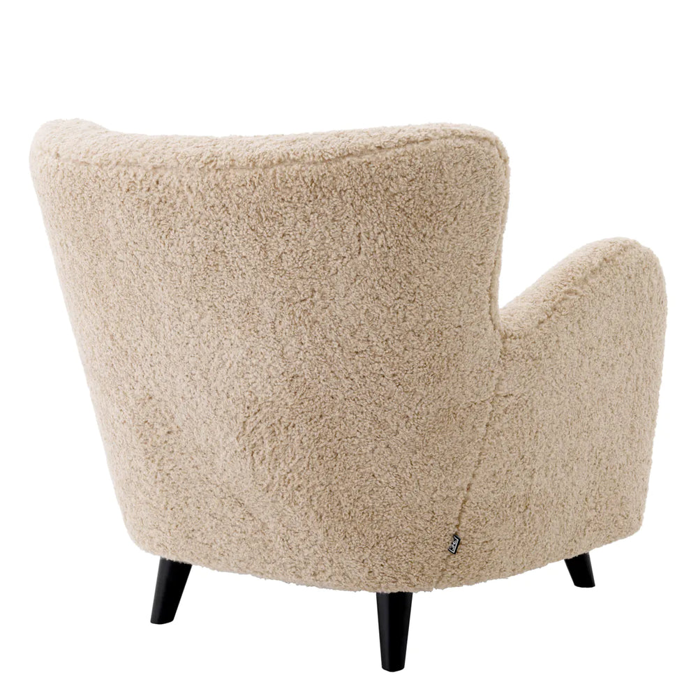 Chair Svante S Canberra sand | black legs by Eichholtz