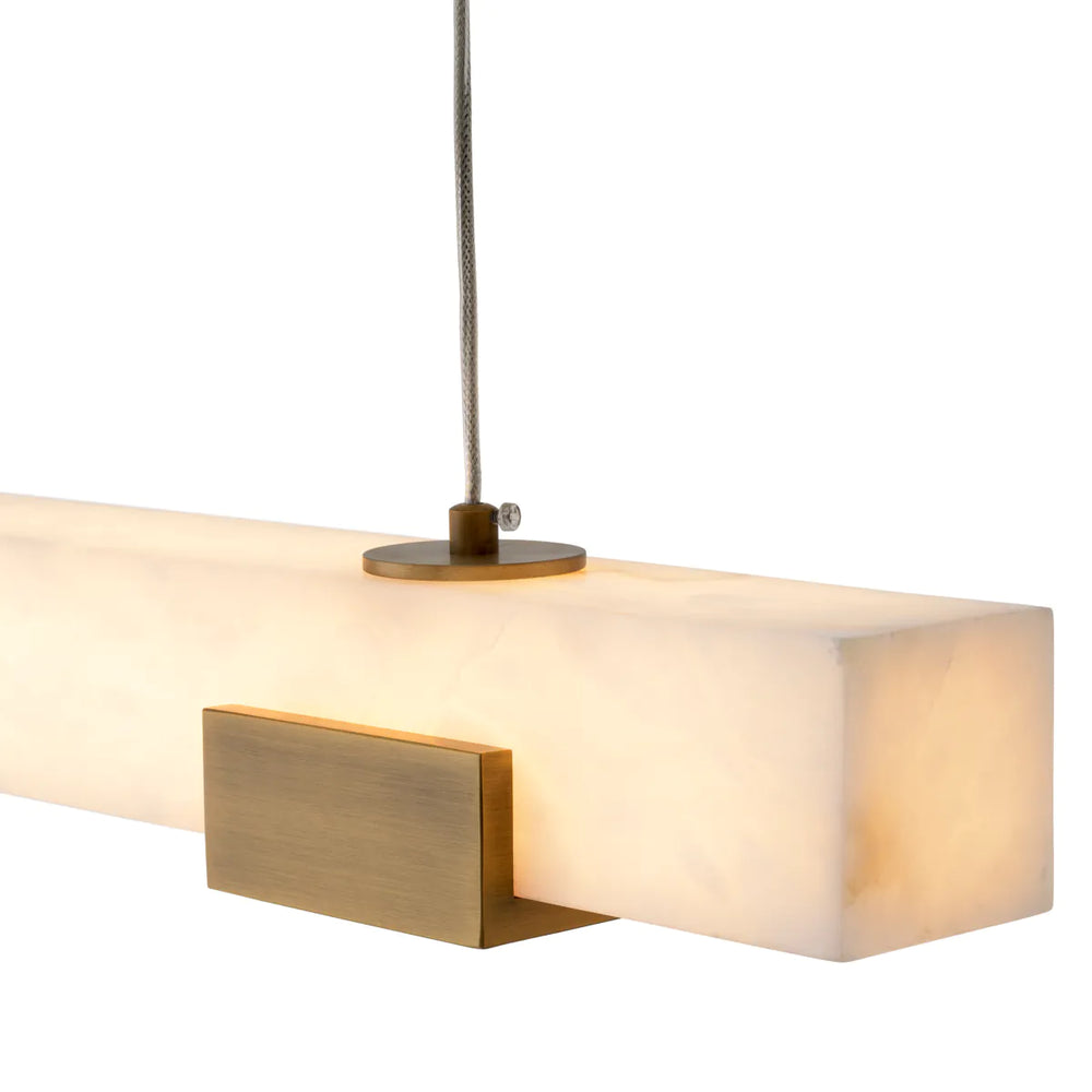 Chandelier Furore Alabaster  antique brass finish by Eichholtz.