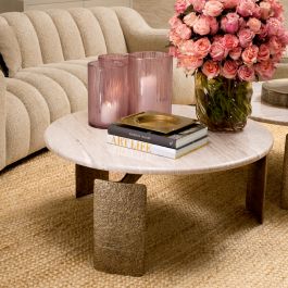 Coffee Table Bodega brass w marble top by Eichholtz