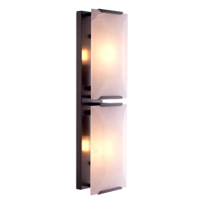 Wall Lamp Ortiz Bronze highlight finish w  alabaster by Eichholtz