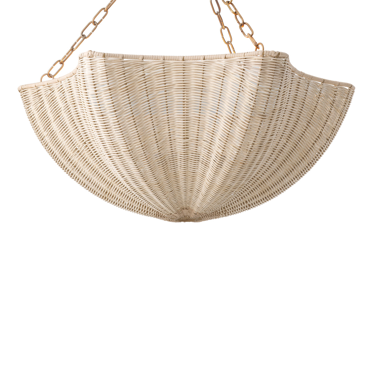 Chandelier Los Palmos Natural rattan | vintage brass finish by Eichholtz
