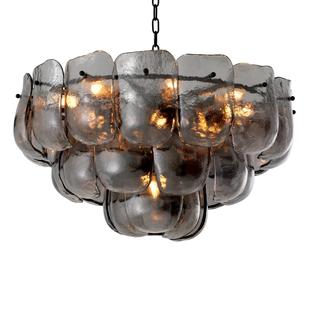 Chandelier Gustave Champagne Smoked glass by Eichholtz