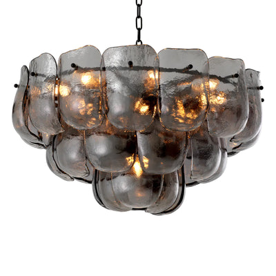 Chandelier Gustave Champagne Smoked glass by Eichholtz