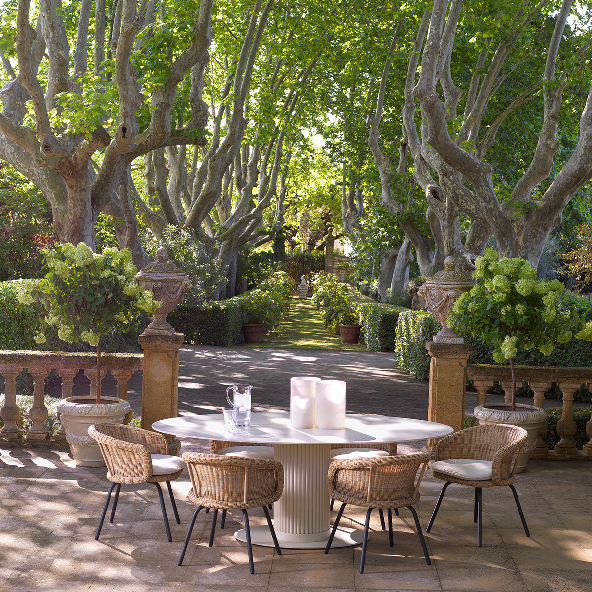 Volterra Outdoor Oval Dining Table by Eichholtz by Eichholtz