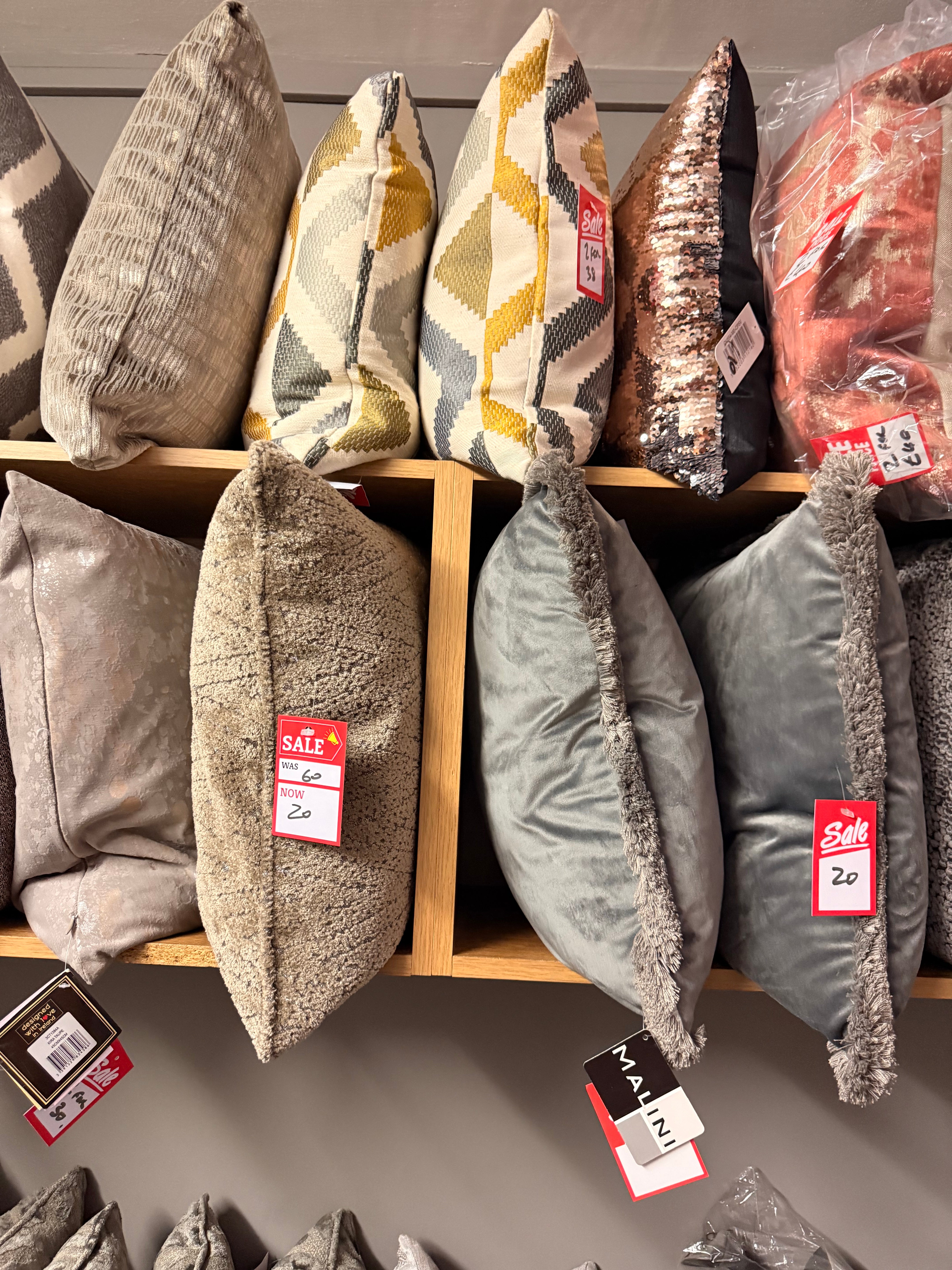 Cushions by Scatterbox Malini less than half price . Instore only by Scatterbox
