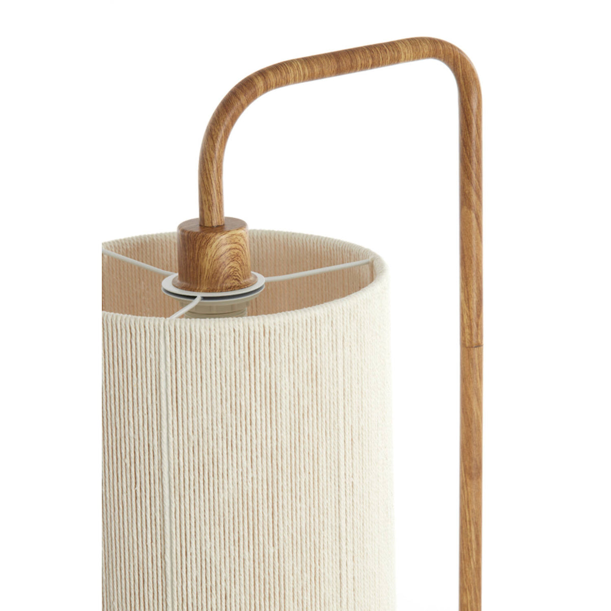 Floor lamp 33,5x28x155 cm DONIO wood print naturl & rope cream by Light and living