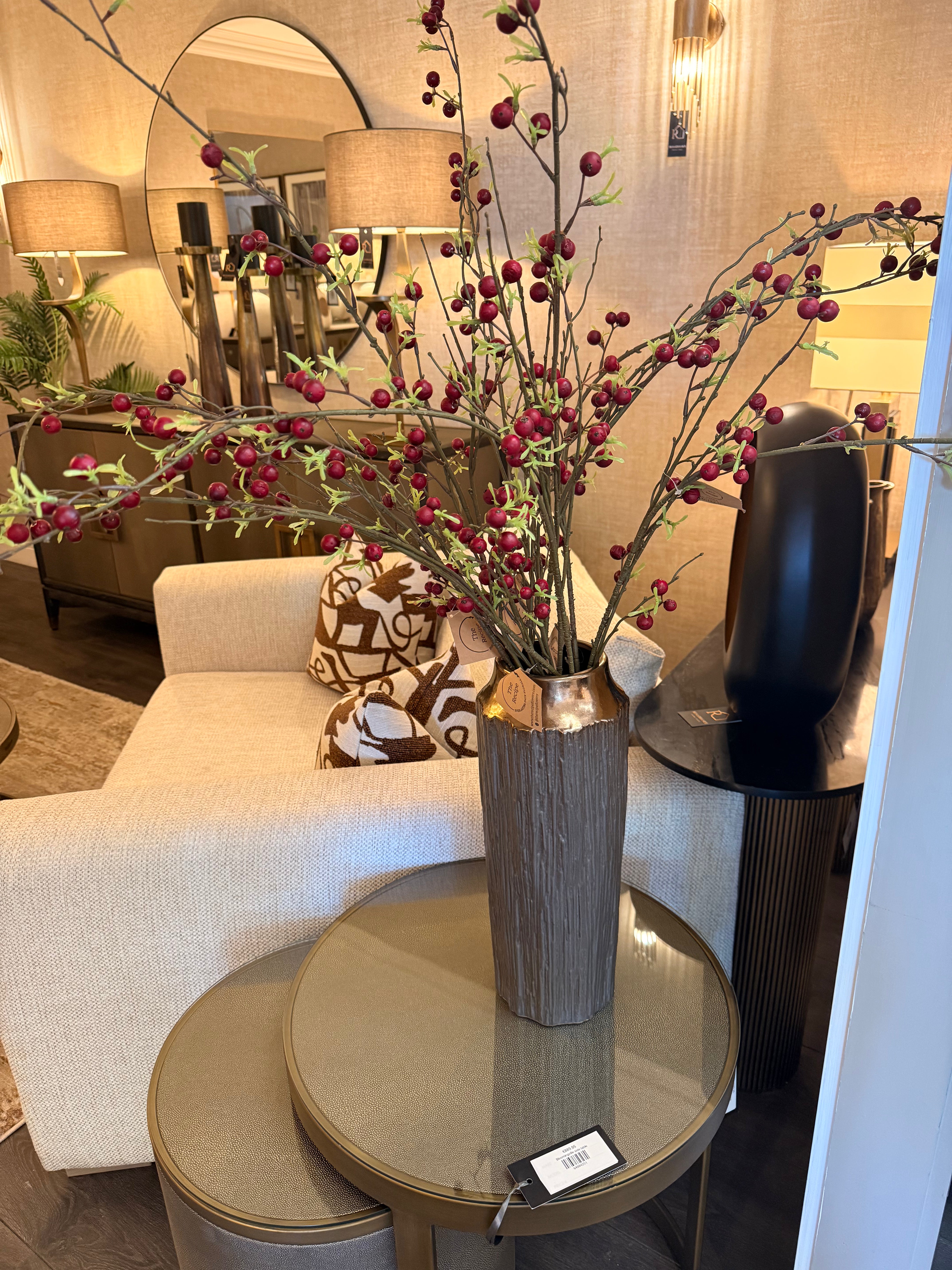 Mica textured brown bronze Vase - REDUCED . Collect only-Vase-Renaissance Design Studio
