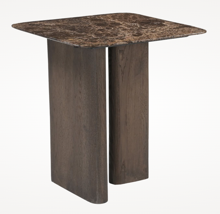 Side table Castillo - Smoked Charcoal Marble top
