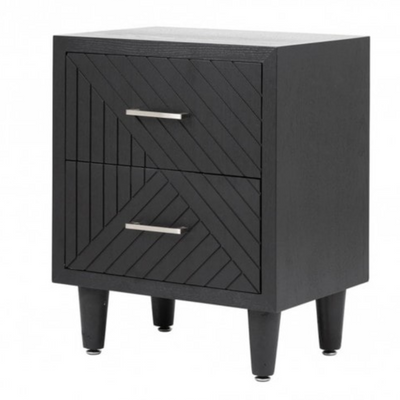 2 Drawer Sophia Bedside Cabinet Black Full Matching Collection Available