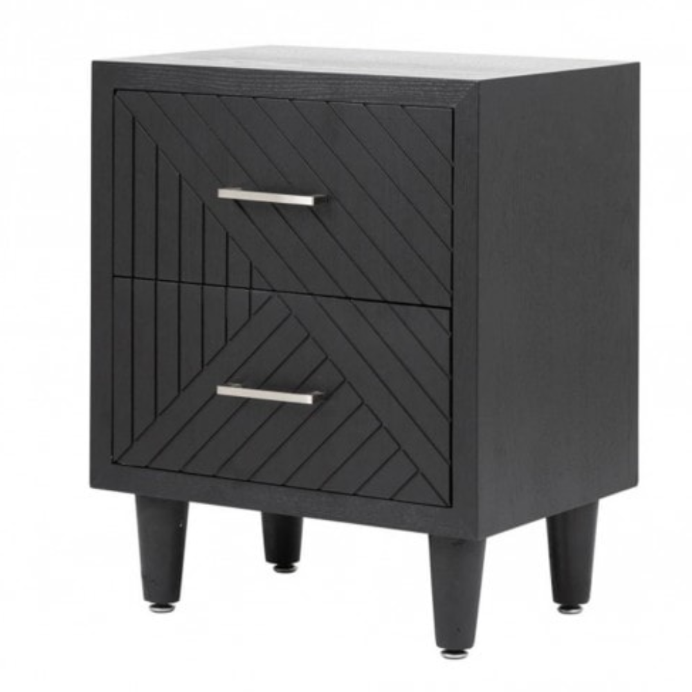 2 Drawer Sophia Bedside Cabinet Black sale price reduced Full Matching Collection Available