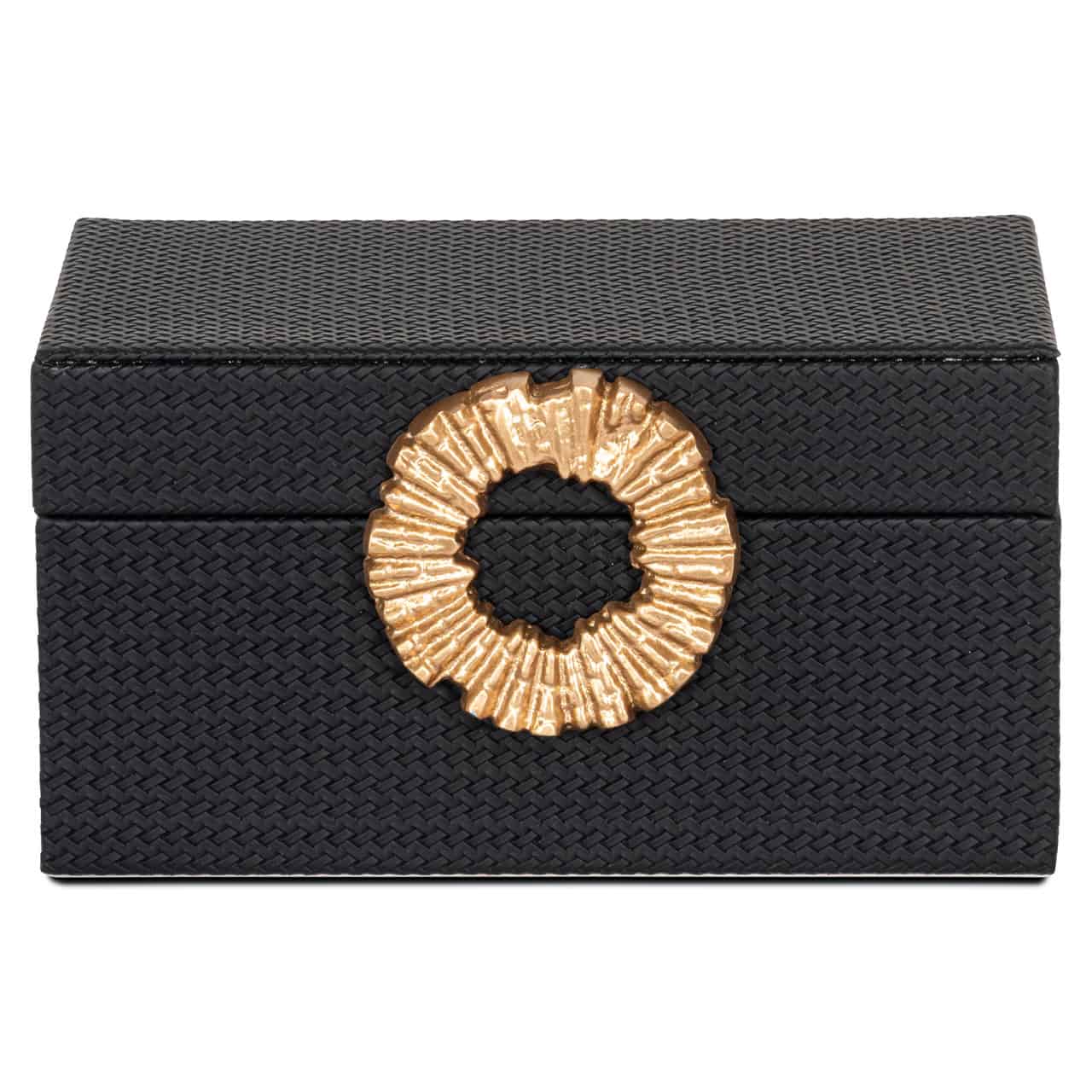 Amal black/gold small storage box by Richmond