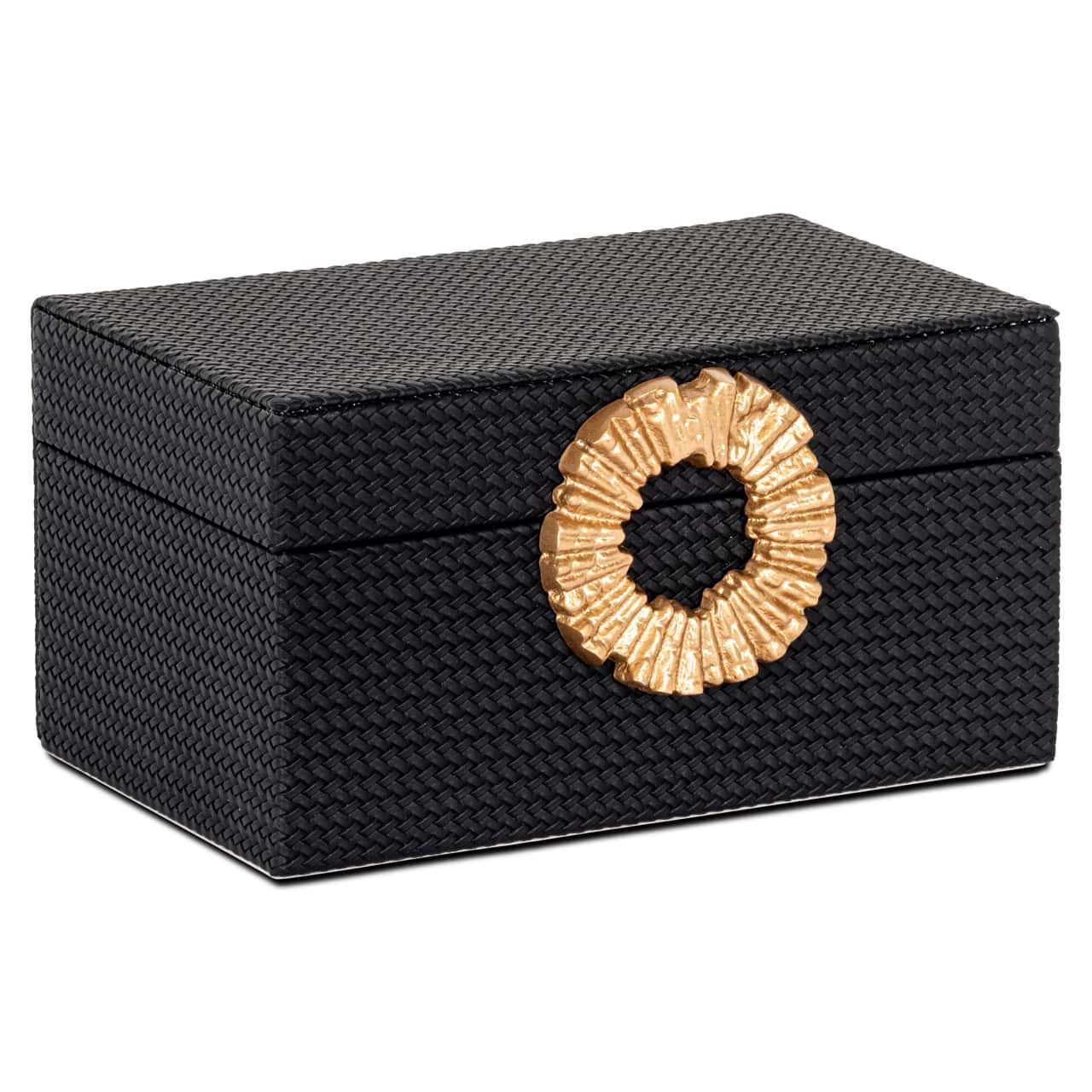 Amal black/gold small storage box by Richmond
