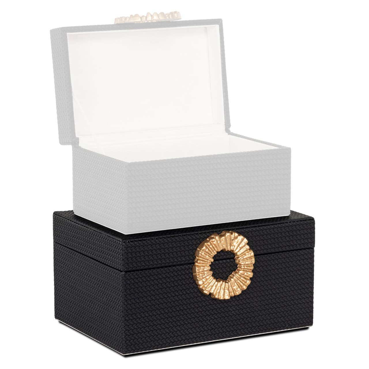 Storage box Amal black/gold large by Richmond