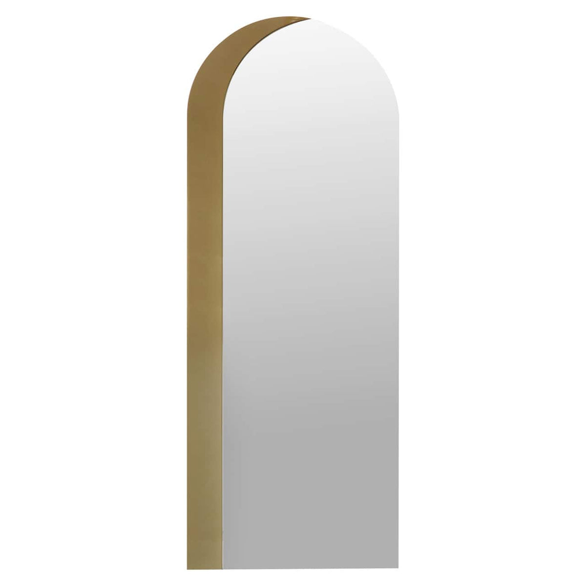 Draven arch mirror in champagne gold by Richmond