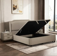 Temple ottoman gas lift bed
